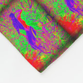 溝深いレトロパープルヒッピーのマーメイド フリースブランケット (角)