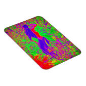 溝深いレトロパープルヒッピーのマーメイド マグネット (右側)