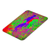 溝深いレトロパープルヒッピーのマーメイド マグネット (左側)