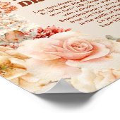 溝深い秋のフローラ深夜おむつゲームサイン ポスター (角)