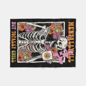 溝深い精神的に悪いが完全にハロウィーンSkを冷やす フリースブランケット (正面(横))