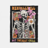 溝深い精神的に悪いが完全にハロウィーンSkを冷やす フリースブランケット (正面)