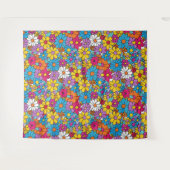 溝深い花ドードル タペストリー (正面(横))