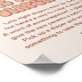 溝深い赤ちゃんシャワー夜遅いおむつサイン ポスター (角)