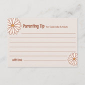 溝深い赤ちゃんシャワー子育てチップカード エンクロージャーカード (正面)