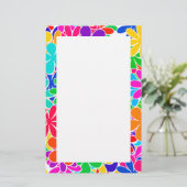 溝状のサイケデリック花 便箋 (スタンド正面)