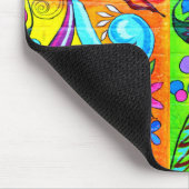 溝状のフラワーパワーマウス マウスパッド (コーナー)