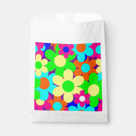 溝状のヴィンテージモダンフローラ花 フェイバーバッグ