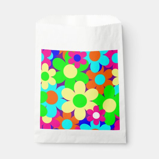 溝状のヴィンテージモダンフローラ花 フェイバーバッグ (正面)