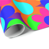 溝状のヴィンテージモダンフローラ花 ラッピングペーパー (ロールコーナー)