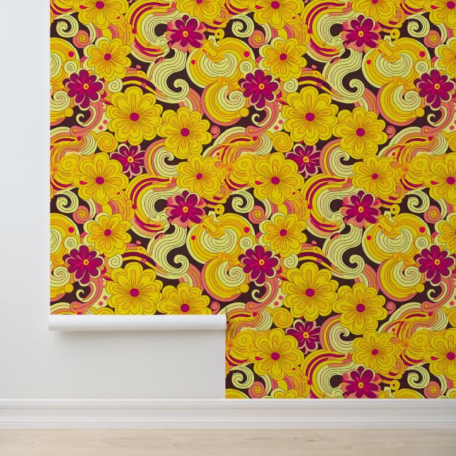 溝状の花柄 壁紙 (アプリケーション)