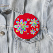 溝状の花 缶バッジ (インサイチュ)