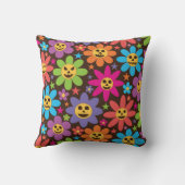 溝状カラフル花不気味ハロウィーン クッション (裏面)