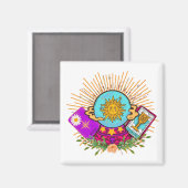 溝状クリスタルボール マグネット (正面/裏面)