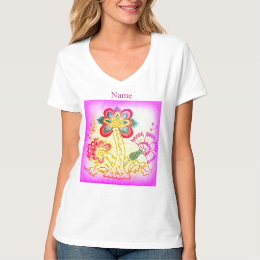 溝状サイケデリックのヒッピー Tシャツ (正面)