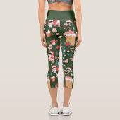 溝状ディスコのボールのクリスマス恐竜 カプリレギンス (裏面)