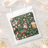 溝状ディスコのボールのクリスマス恐竜 フェイバーバッグ (クリップ留めされた状態)