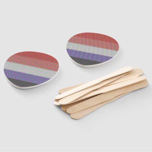 溝状トリップ（幻覚体験）のような抽象芸術脈絡膜性プライド国旗 ハンドファン (組立なし)