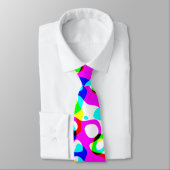 溝状ネオン蛍光ヒッピー液体スワール ネクタイ (タイ)