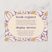 溝状レトロフラワーブックベビー表示シャワー エンクロージャーカード (正面)