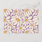 溝状レトロフラワーブックベビー表示シャワー エンクロージャーカード (裏面)