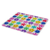 溝状レトロ花 カッティングボード (角)