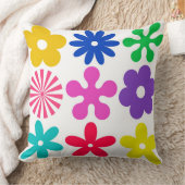 溝状レトロ花 クッション (ブランケット)