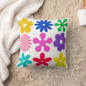 溝状レトロ花 クッション (ブランケット)