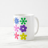 溝状レトロ花 コーヒーマグカップ (正面右)