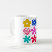 溝状レトロ花 コーヒーマグカップ (正面左)