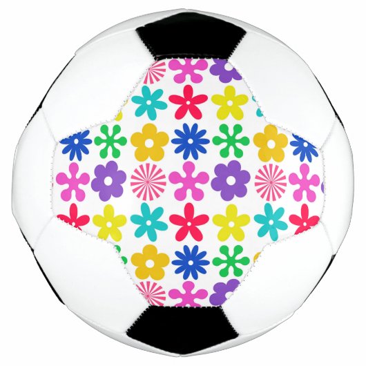 溝状レトロ花 サッカーボール (正面)