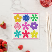 溝状レトロ花 スタンダードカクテルナプキン (インサイチュ)