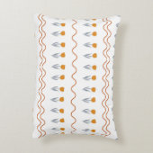 溝状名門私立校風のストライプチューリップ花柄 アクセントクッション (裏面(縦))