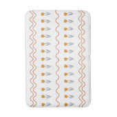 溝状名門私立校風のストライプチューリップ花柄 バスマット (正面縦)