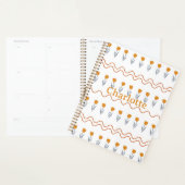 溝状名門私立校風のストライプチューリップ花柄 プランナー手帳 (ディスプレー)