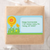 溝色の花 ラベル (インサイチュ)