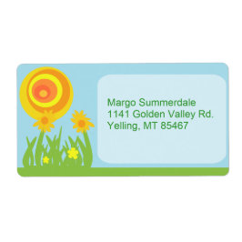 溝色の花 ラベル