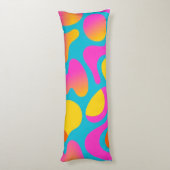 溝 – ファンキーポップ・アートのレトロ抽象芸術装飾用クッション ボディピロー (裏面 (縦))