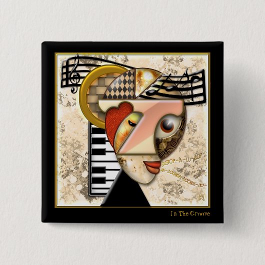 溝(Pin) 缶バッジ (正面)