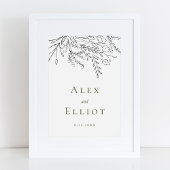 溢れるブーケのウェディング ポスター