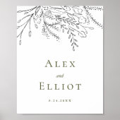 溢れるブーケのウェディング ポスター (正面)