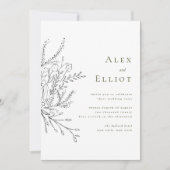 溢れるブーケ結婚式招待状 セーブザデート (正面)