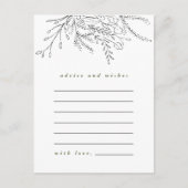 溢れ出るブーケアドバイスとウィッシュズカード 案内ポストカード (正面)