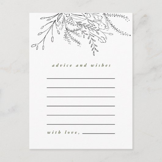 溢れ出るブーケアドバイスとウィッシュズカード 案内ポストカード (正面)