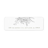 溢れ出るブーケ差出人住所ラベル ラベル (正面)