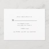 溢れ出るブーケ結婚式RSVPカード 案内ポストカード (裏面)