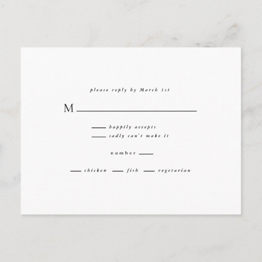 溢れ出るブーケ結婚式RSVPカード 案内ポストカード (裏面)