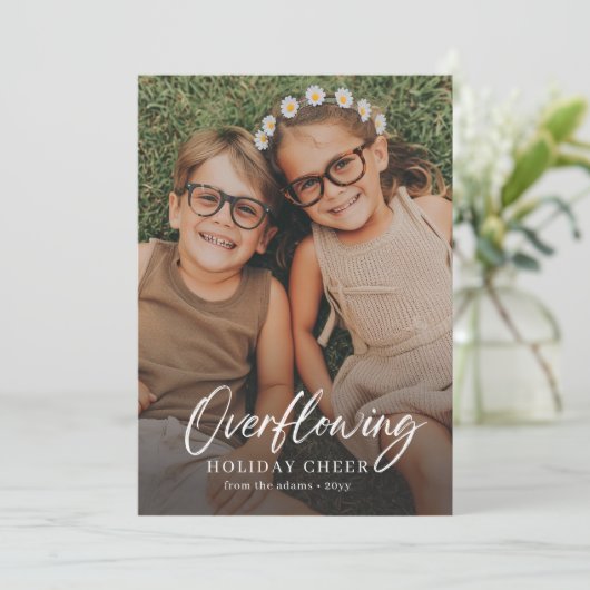 溢れ出る休日応援フォトクリスマスカード シーズンカード (スタンド正面)