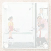 溢れ出る桶 ガラスコースター (裏面)