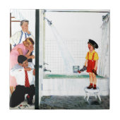 溢れ出る桶 タイル (正面)